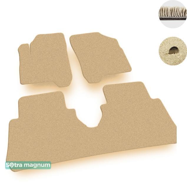 Sotra 07272-MG20-BEIGE Interior mats Sotra two-layer beige for Citroen C3 picasso (2009-), set 07272MG20BEIGE