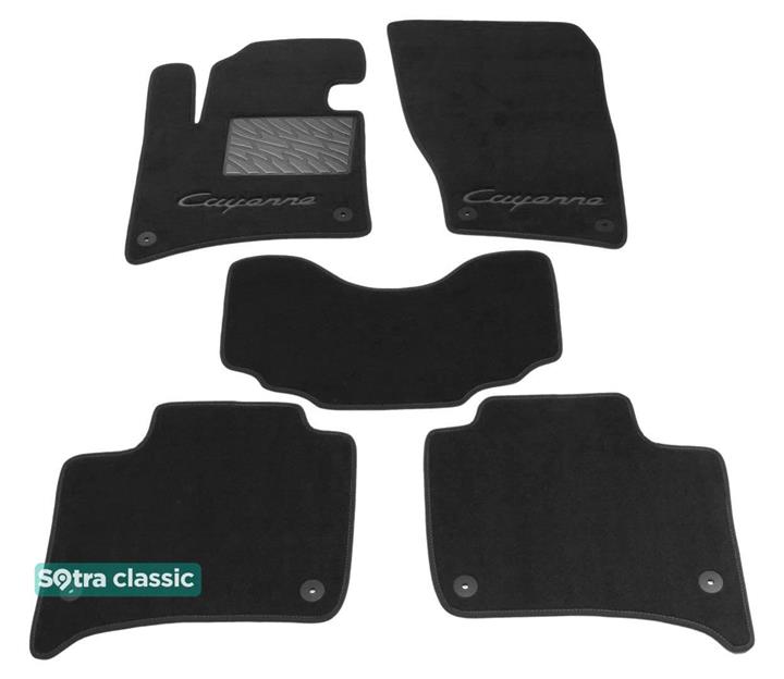 Sotra 07276-GD-GREY Interior mats Sotra two-layer gray for Porsche Cayenne (2010-), set 07276GDGREY