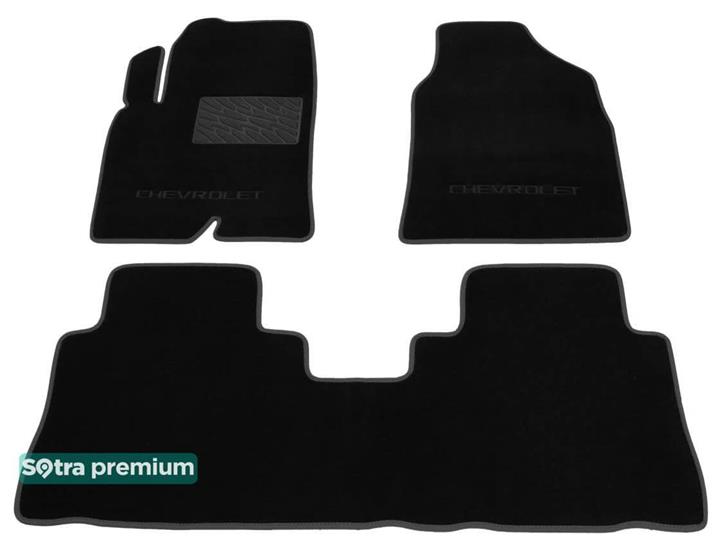 Sotra 07280-CH-BLACK Interior mats Sotra two-layer black for Chevrolet Captiva (2010-), set 07280CHBLACK