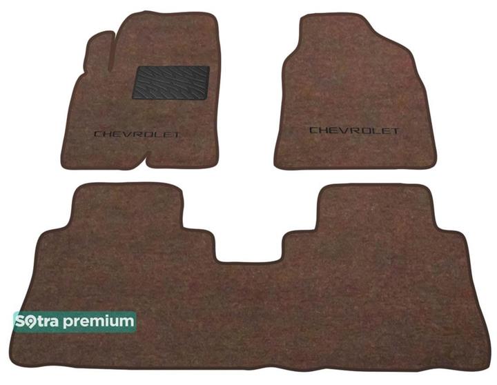 Sotra 07280-CH-CHOCO Interior mats Sotra two-layer brown for Chevrolet Captiva (2010-), set 07280CHCHOCO