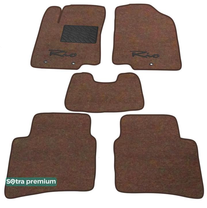 Sotra 07291-CH-CHOCO Interior mats Sotra two-layer brown for KIA Rio (2011-), set 07291CHCHOCO