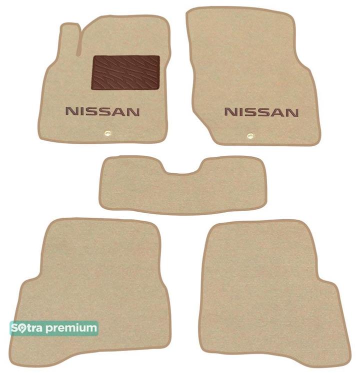 Sotra 07298-CH-BEIGE Interior mats Sotra two-layer beige for Nissan Almera classic (2006-2013), set 07298CHBEIGE