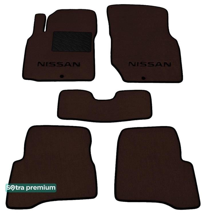 Sotra 07298-CH-CHOCO Interior mats Sotra two-layer brown for Nissan Almera classic (2006-2013), set 07298CHCHOCO