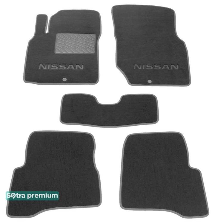 Sotra 07298-CH-GREY Interior mats Sotra two-layer gray for Nissan Almera classic (2006-2013), set 07298CHGREY