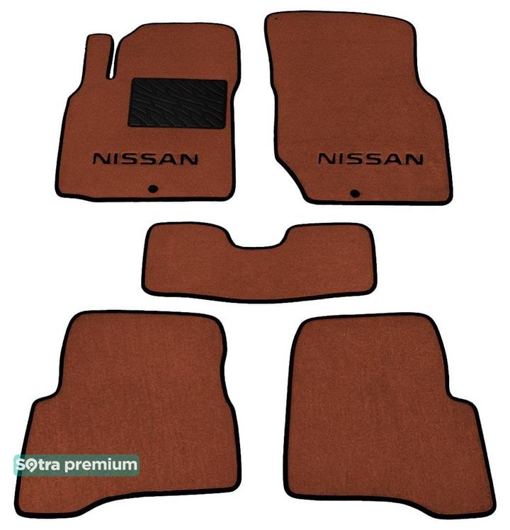 Sotra 07298-CH-TERRA Interior mats Sotra two-layer terracotta for Nissan Almera classic (2006-2013), set 07298CHTERRA