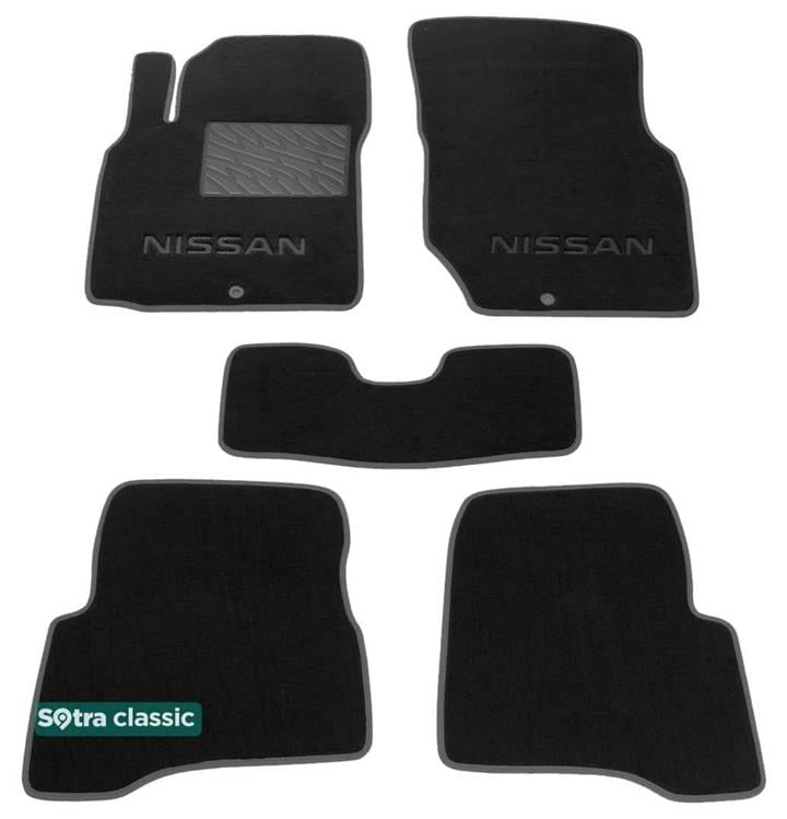 Sotra 07298-GD-GREY Interior mats Sotra two-layer gray for Nissan Almera classic (2006-2013), set 07298GDGREY