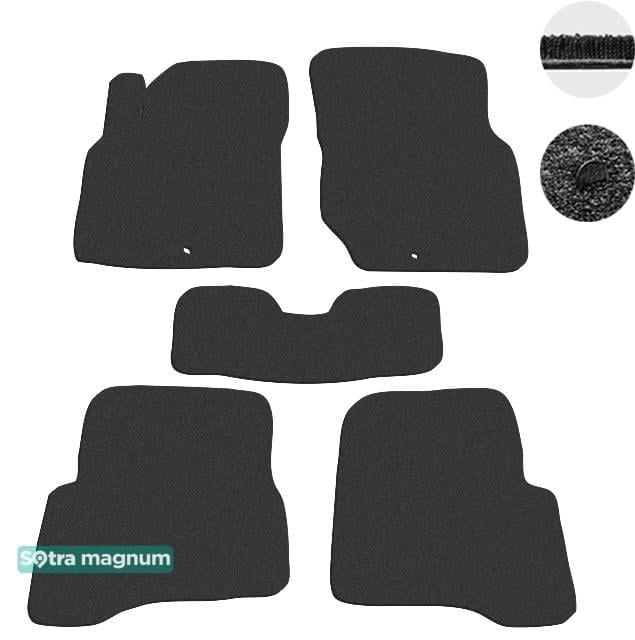 Sotra 07298-MG15-BLACK Interior mats Sotra two-layer black for Nissan Almera classic (2006-2013), set 07298MG15BLACK