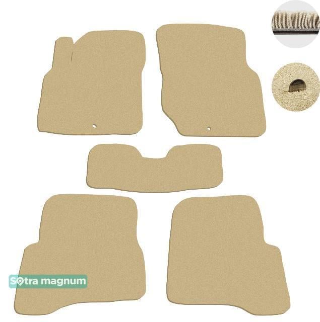Sotra 07298-MG20-BEIGE Interior mats Sotra two-layer beige for Nissan Almera classic (2006-2013), set 07298MG20BEIGE