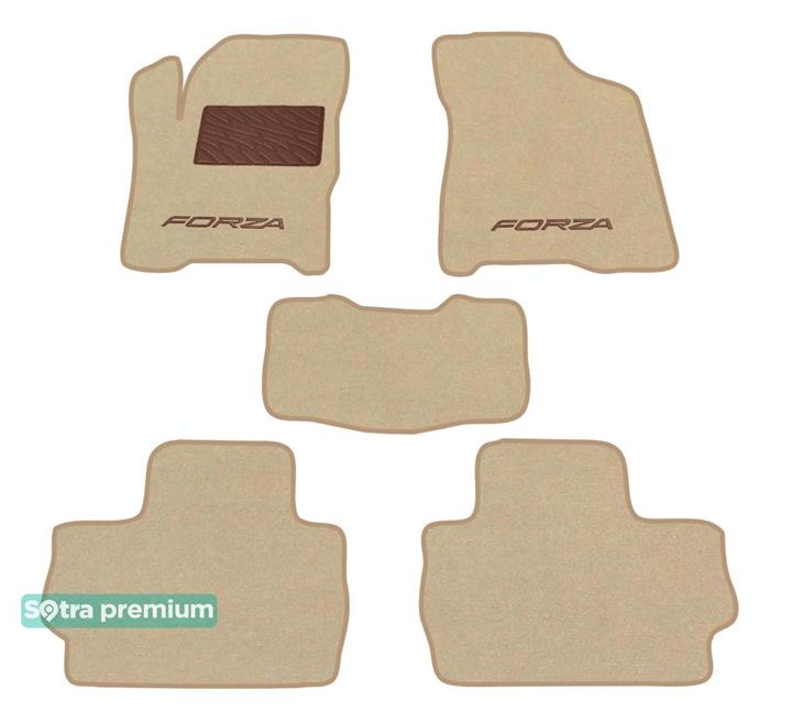Sotra 07302-CH-BEIGE Interior mats Sotra two-layer beige for Chery A13 (2011-), set 07302CHBEIGE