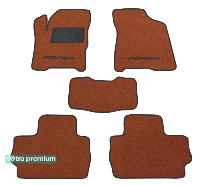Sotra 07302-CH-TERRA Interior mats Sotra two-layer terracotta for Chery A13 (2011-), set 07302CHTERRA