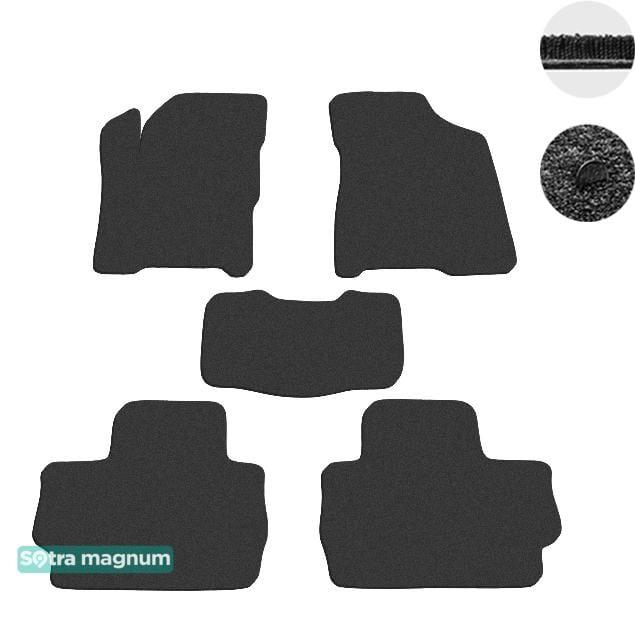 Sotra 07302-MG15-BLACK Interior mats Sotra two-layer black for Chery A13 (2011-), set 07302MG15BLACK
