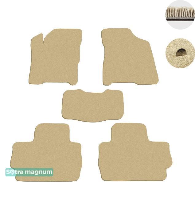 Sotra 07302-MG20-BEIGE Interior mats Sotra two-layer beige for Chery A13 (2011-), set 07302MG20BEIGE