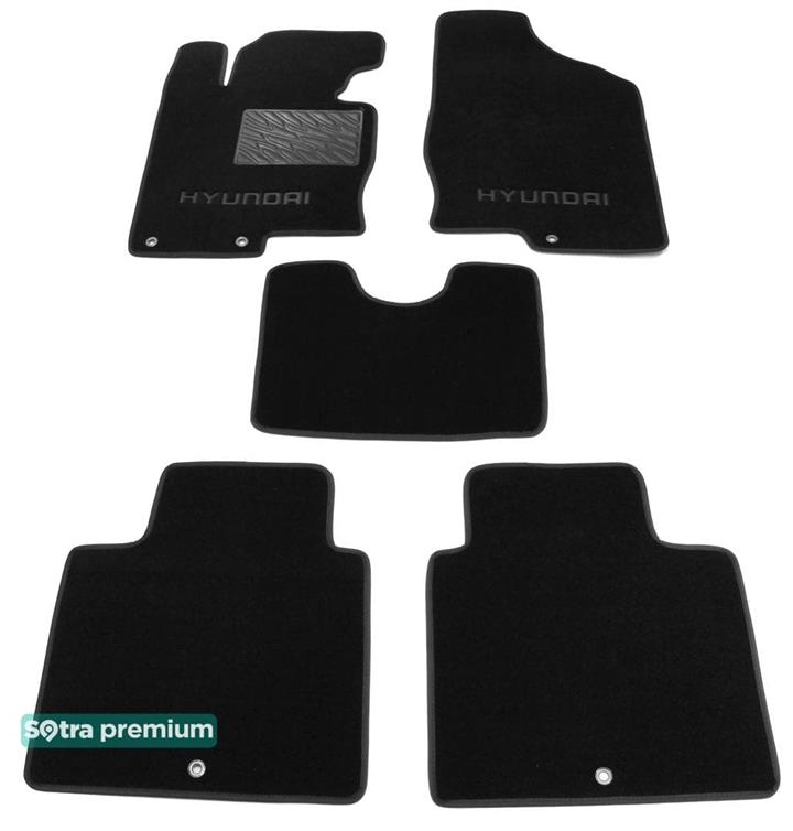 Sotra 07307-CH-BLACK Interior mats Sotra two-layer black for Hyundai Grandeur (2011-2017), set 07307CHBLACK