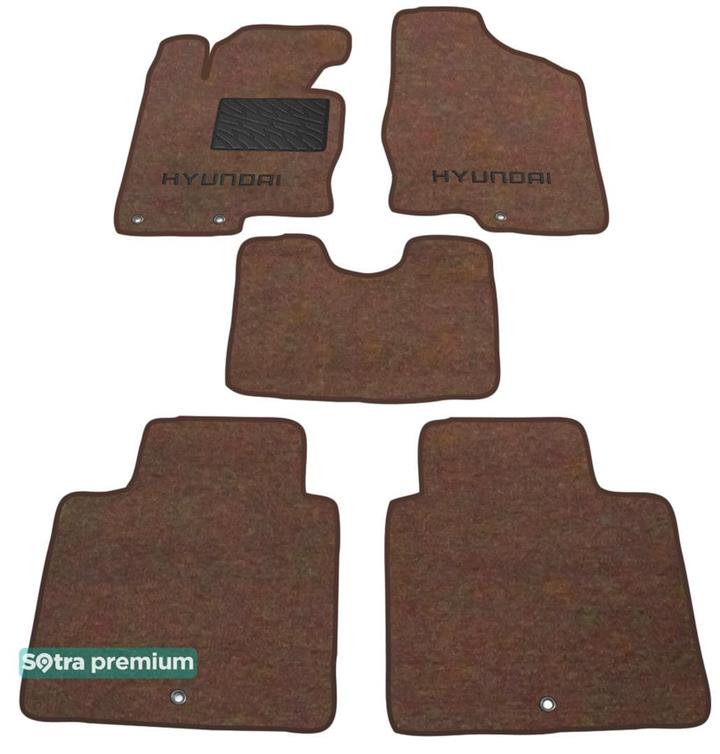 Sotra 07307-CH-CHOCO Interior mats Sotra two-layer brown for Hyundai Grandeur (2011-2017), set 07307CHCHOCO