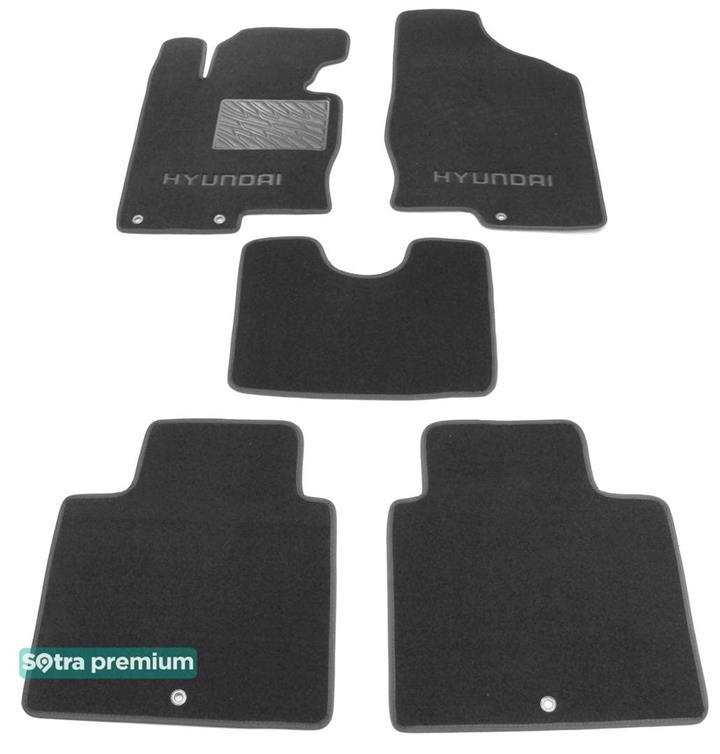 Sotra 07307-CH-GREY Interior mats Sotra two-layer gray for Hyundai Grandeur (2011-2017), set 07307CHGREY