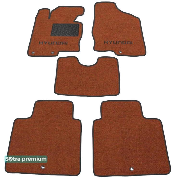 Sotra 07307-CH-TERRA Interior mats Sotra two-layer terracotta for Hyundai Grandeur (2011-2017), set 07307CHTERRA