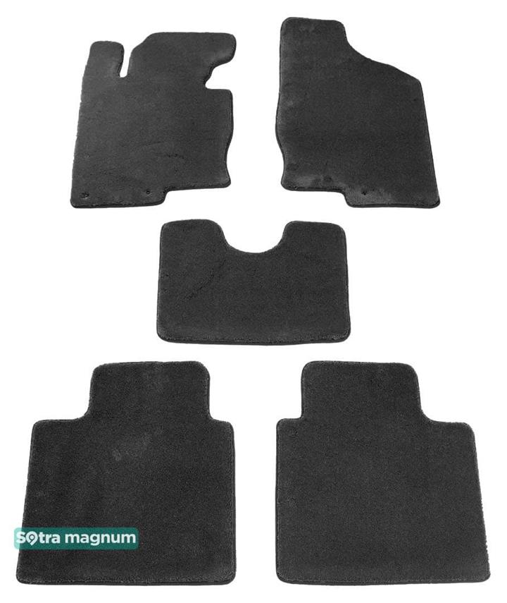 Sotra 07307-MG15-BLACK Interior mats Sotra two-layer black for Hyundai Grandeur (2011-2017), set 07307MG15BLACK