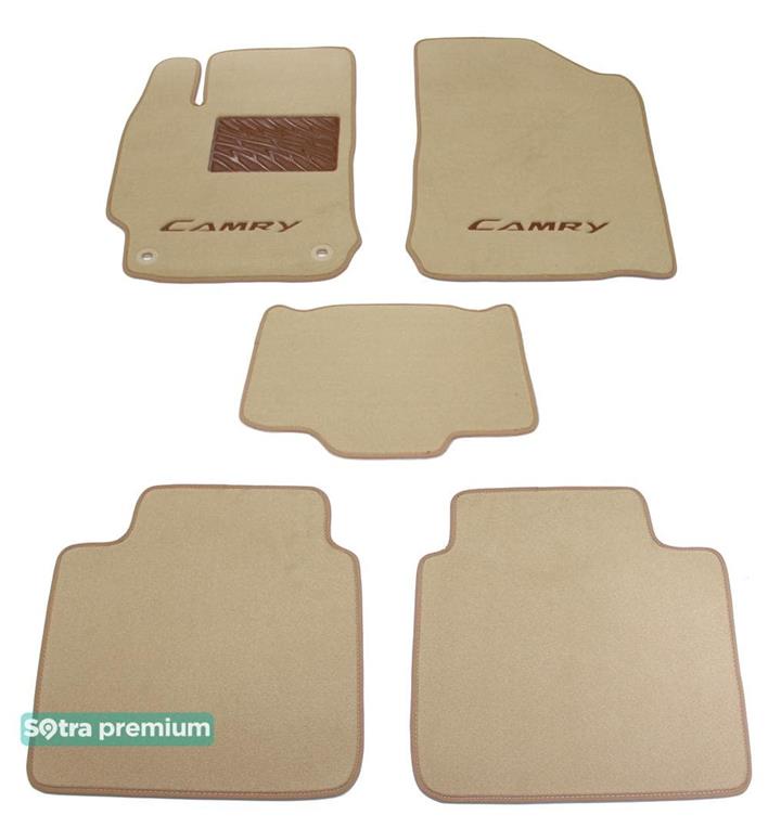 Sotra 07308-CH-BEIGE Interior mats Sotra two-layer beige for Toyota Camry (2011-2014), set 07308CHBEIGE