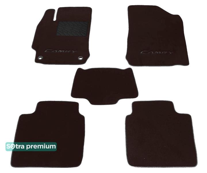 Sotra 07308-CH-CHOCO Interior mats Sotra two-layer brown for Toyota Camry (2011-2014), set 07308CHCHOCO
