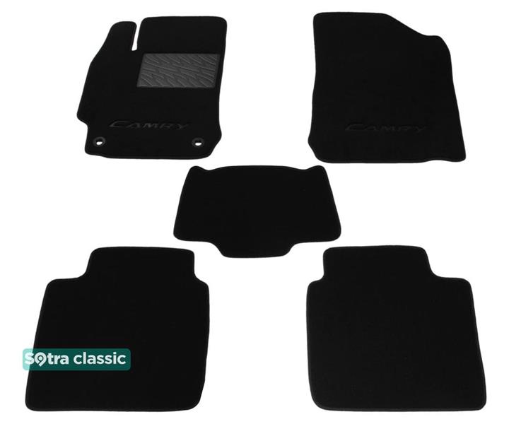 Sotra 07308-GD-BLACK Interior mats Sotra two-layer black for Toyota Camry (2011-2014), set 07308GDBLACK