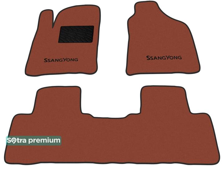 Sotra 07310-CH-TERRA Interior mats Sotra two-layer terracotta for Ssang yong Korando (2010-), set 07310CHTERRA
