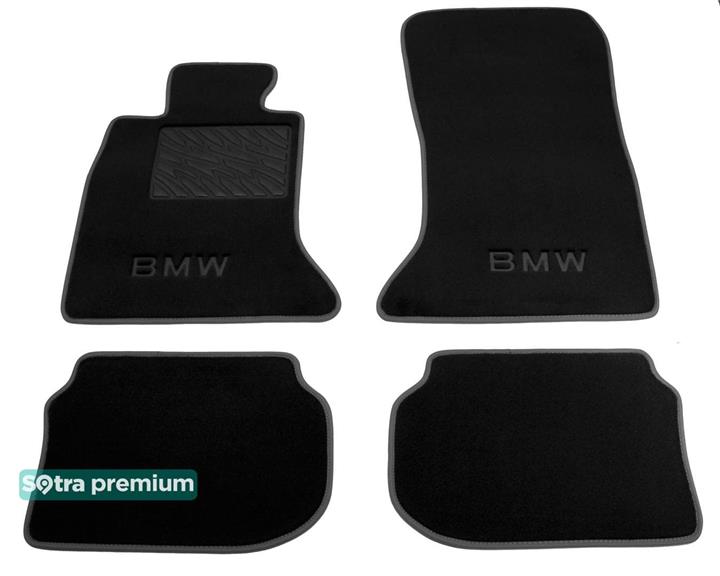 Sotra 07327-CH-BLACK Interior mats Sotra two-layer black for BMW 5-series (2010-2016), set 07327CHBLACK