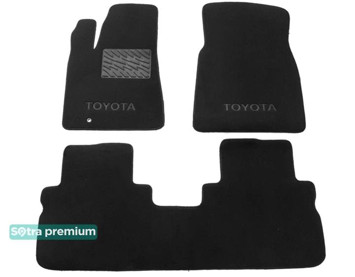 Sotra 07334-CH-BLACK Interior mats Sotra two-layer black for Toyota Highlander (2010-2013), set 07334CHBLACK
