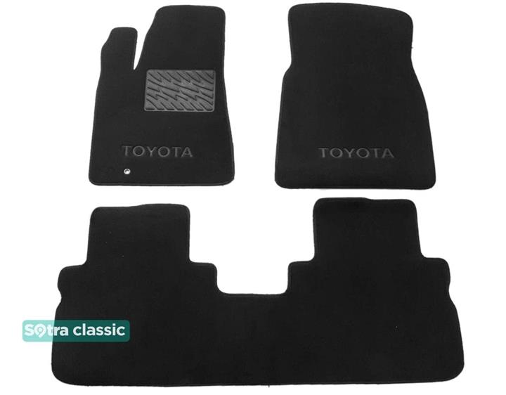 Sotra 07334-GD-BLACK Interior mats Sotra two-layer black for Toyota Highlander (2010-2013), set 07334GDBLACK