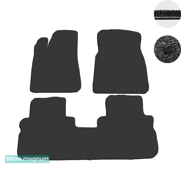 Sotra 07334-MG15-BLACK Interior mats Sotra two-layer black for Toyota Highlander (2010-2013), set 07334MG15BLACK