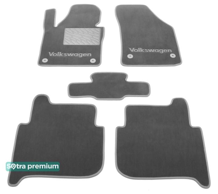 Sotra 07335-CH-GREY Interior mats Sotra two-layer gray for Volkswagen Touran (2010-2015), set 07335CHGREY