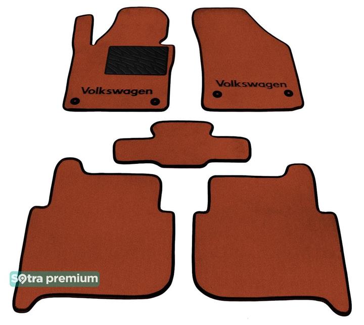 Sotra 07335-CH-TERRA Interior mats Sotra two-layer terracotta for Volkswagen Touran (2010-2015), set 07335CHTERRA