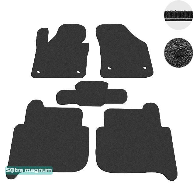 Sotra 07335-MG15-BLACK Interior mats Sotra two-layer black for Volkswagen Touran (2010-2015), set 07335MG15BLACK