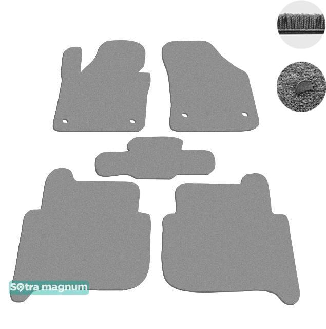 Sotra 07335-MG20-GREY Interior mats Sotra two-layer gray for Volkswagen Touran (2010-2015), set 07335MG20GREY