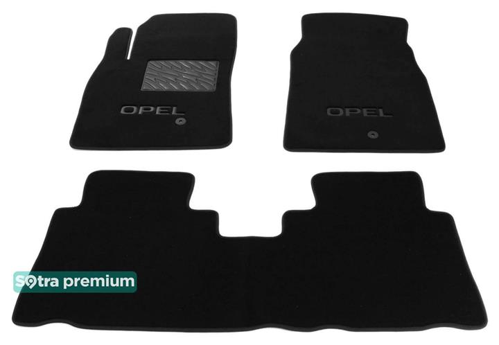 Sotra 07337-CH-BLACK Interior mats Sotra two-layer black for Opel Antara (2007-2015), set 07337CHBLACK