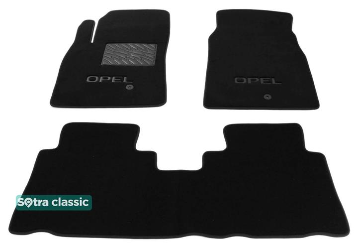 Sotra 07337-GD-BLACK Interior mats Sotra two-layer black for Opel Antara (2007-2015), set 07337GDBLACK