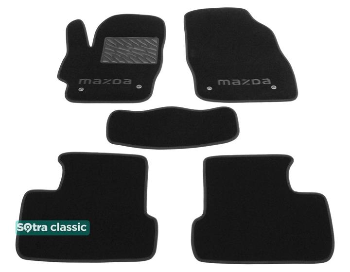 Sotra 07346-GD-BLACK Interior mats Sotra two-layer black for Mazda 3 (2008-2013), set 07346GDBLACK