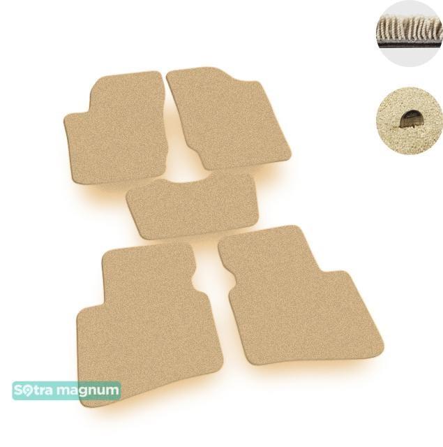 Sotra 07355-MG20-BEIGE Interior mats Sotra two-layer beige for KIA Cerato (2008-2012), set 07355MG20BEIGE