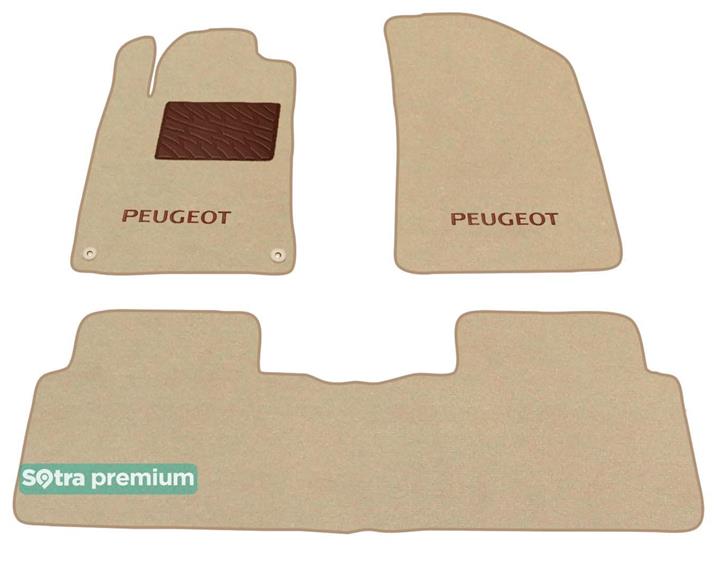 Sotra 07362-CH-BEIGE Interior mats Sotra two-layer beige for Peugeot 508 (2011-), set 07362CHBEIGE