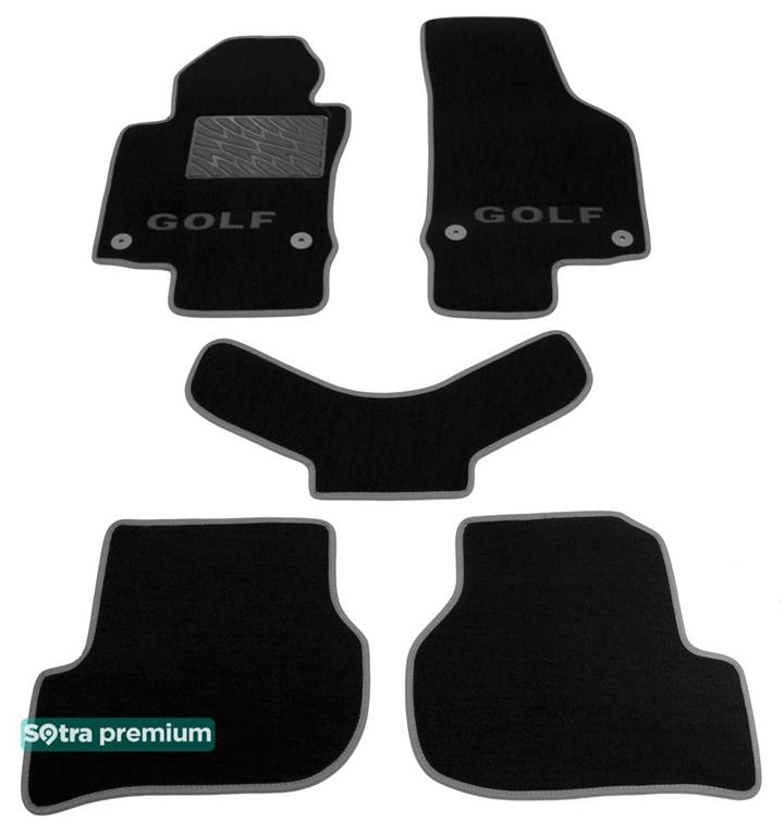 Sotra 07364-CH-BLACK Interior mats Sotra Two-layer black for Volkswagen Golf/Scirocco, set 07364CHBLACK
