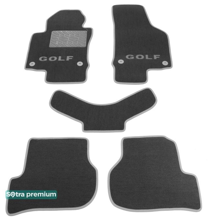 Sotra 07364-CH-GREY Interior mats Sotra Double layer gray for Volkswagen Golf/Scirocco, set 07364CHGREY