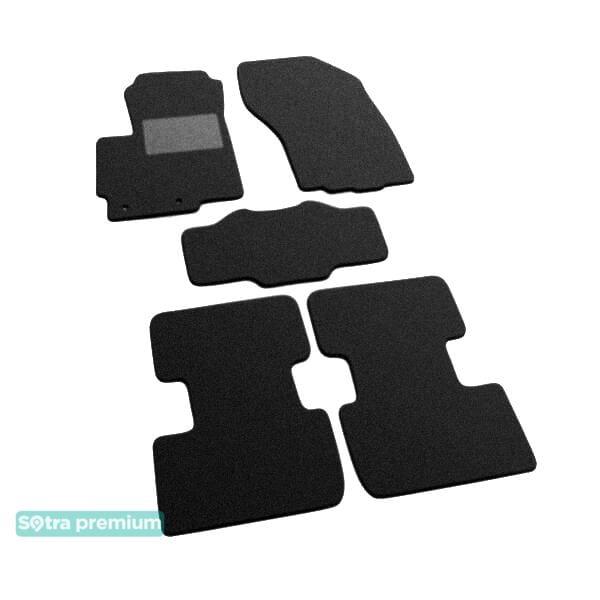 Sotra 07366-CH-BLACK Interior mats Sotra two-layer black for Peugeot 4008 (2012-), set 07366CHBLACK