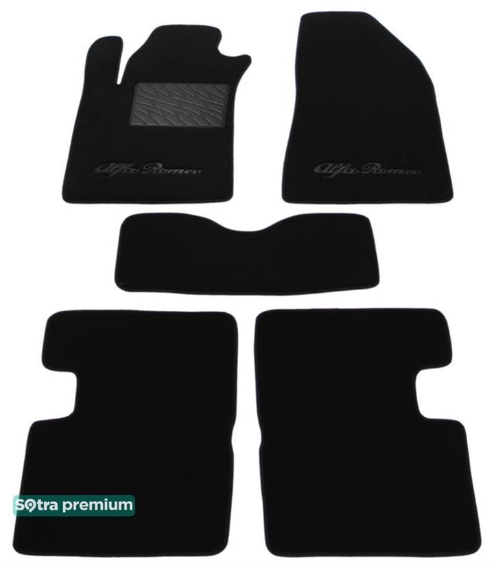 Sotra 07372-CH-BLACK Interior mats Sotra two-layer black for Alfa Romeo Giulietta (2010-), set 07372CHBLACK