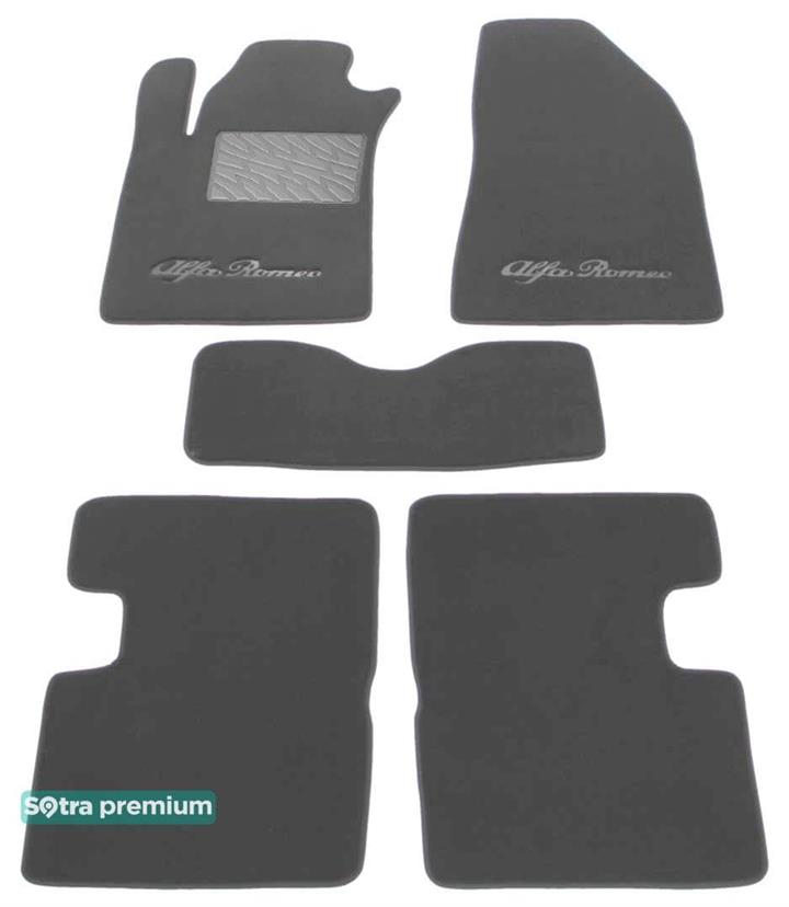 Sotra 07372-CH-GREY Interior mats Sotra two-layer gray for Alfa Romeo Giulietta (2010-), set 07372CHGREY