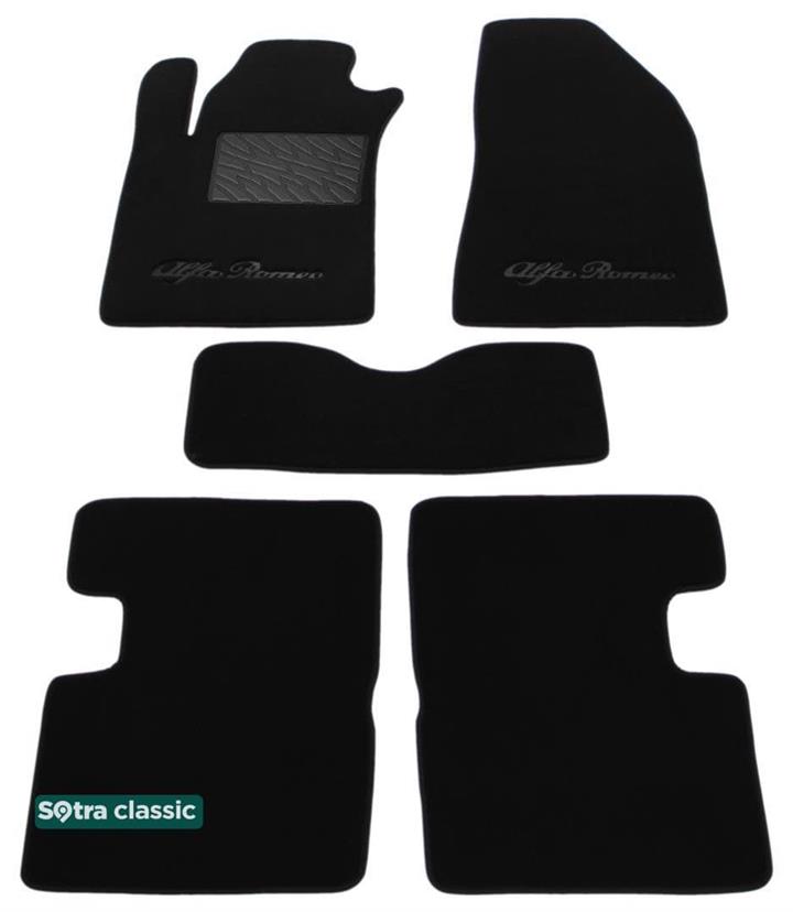 Sotra 07372-GD-BLACK Interior mats Sotra two-layer black for Alfa Romeo Giulietta (2010-), set 07372GDBLACK