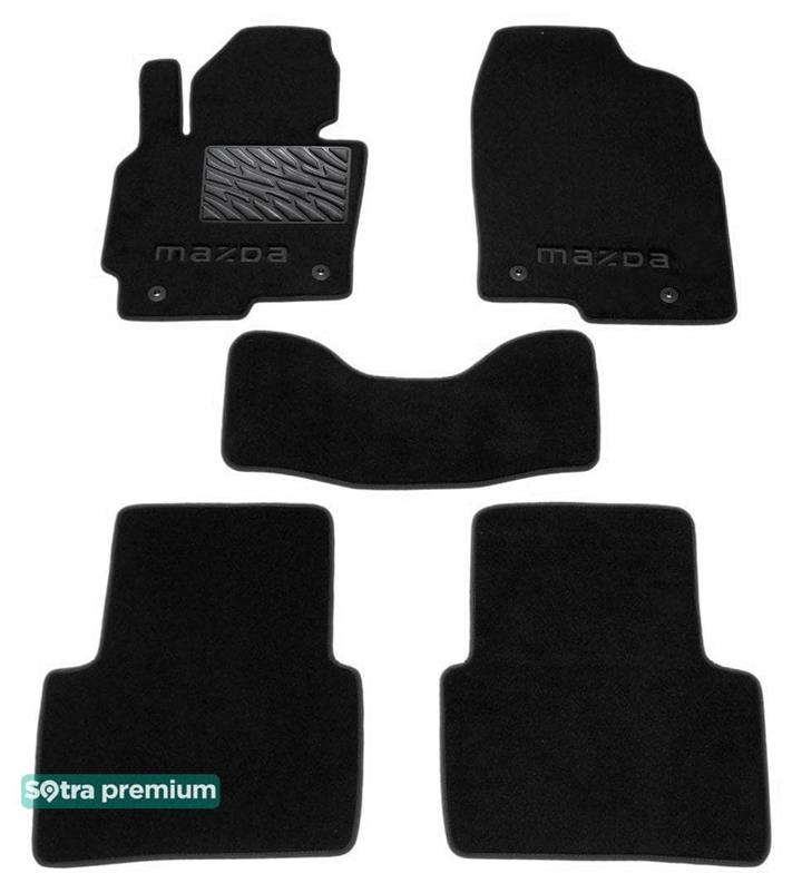 Sotra 07375-CH-BLACK Interior mats Sotra two-layer black for Mazda Cx-5 (2012-2016), set 07375CHBLACK