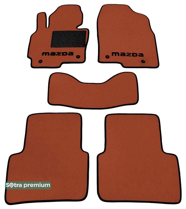 Sotra 07375-CH-TERRA Interior mats Sotra two-layer terracotta for Mazda Cx-5 (2012-2016), set 07375CHTERRA