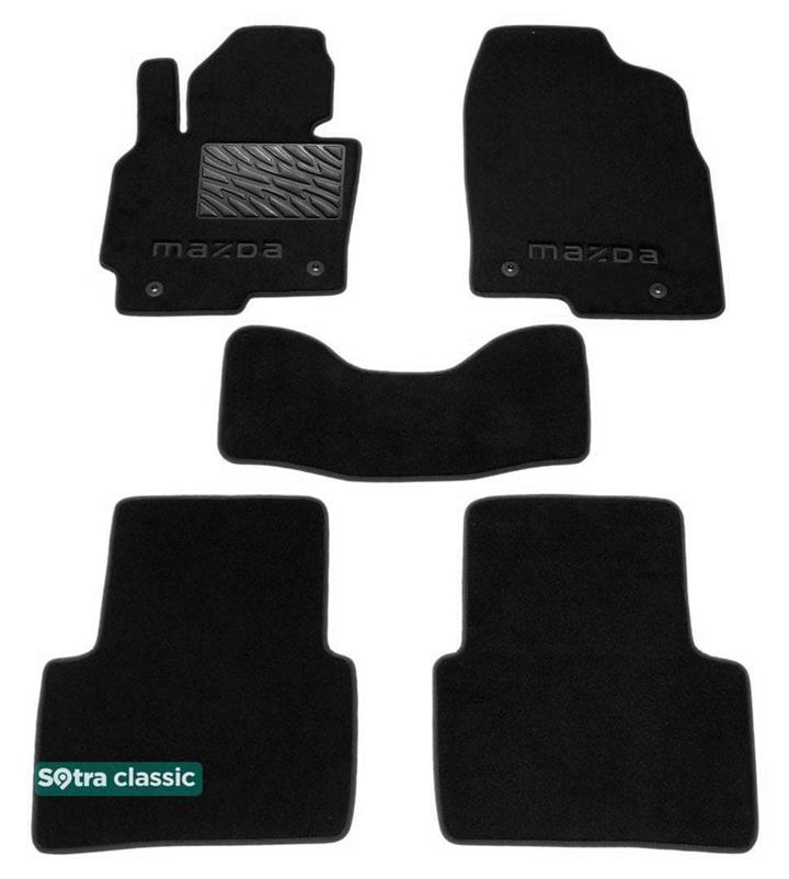 Sotra 07375-GD-BLACK Interior mats Sotra two-layer black for Mazda Cx-5 (2012-2016), set 07375GDBLACK