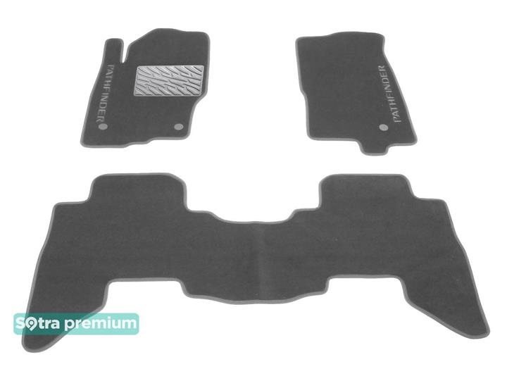 Sotra 07377-CH-GREY Interior mats Sotra two-layer gray for Nissan Pathfinder (2011-2014), set 07377CHGREY