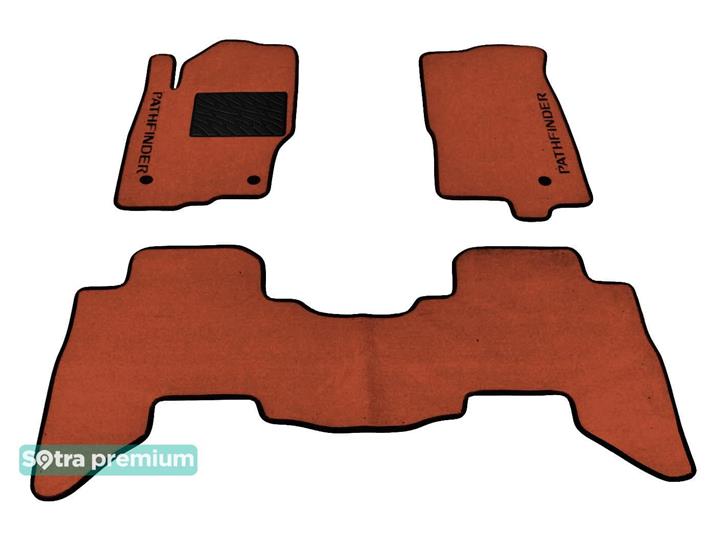 Sotra 07377-CH-TERRA Interior mats Sotra two-layer terracotta for Nissan Pathfinder (2011-2014), set 07377CHTERRA