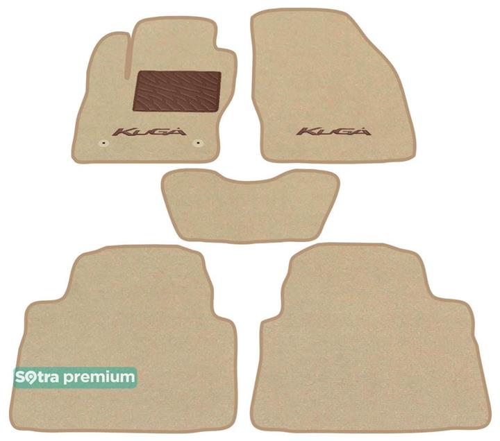 Sotra 07379-CH-BEIGE Interior mats Sotra two-layer beige for Ford Kuga (2008-2012), set 07379CHBEIGE